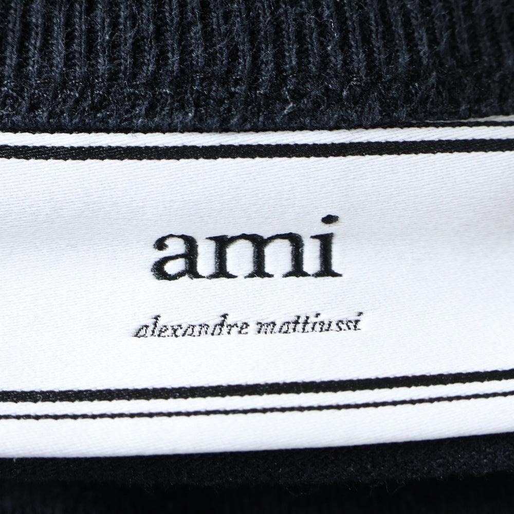 AMI Alexandre Mattiussi(アミアレクサンドルマテュッシ) Ami De Coeur LGBTQ レインボーロゴ刺繍 半袖Tシャツ ブラック SPEE20HJ197.720