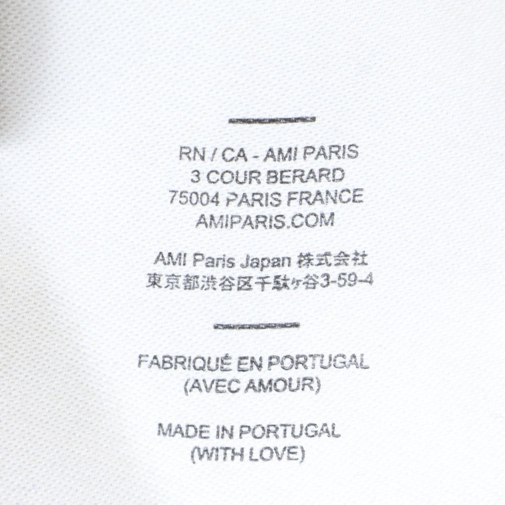 AMI Alexandre Mattiussi(アミアレクサンドルマテュッシ) Ami De Coeur LGBTQ レインボーロゴ刺繍 半袖Tシャツ ブラック SPEE20HJ197.720