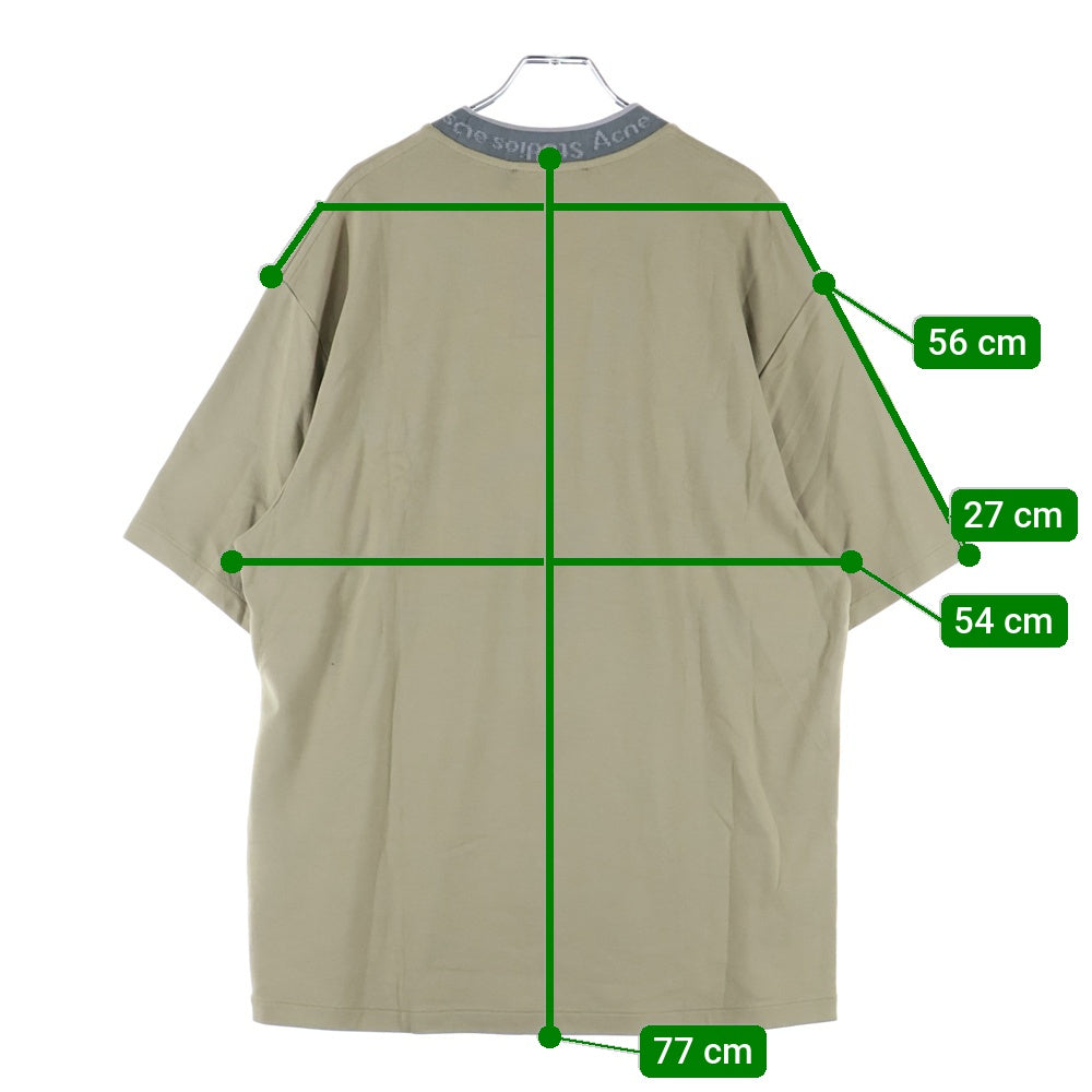 Acne Studios(アクネ ストゥディオズ) Neck Logo T-Shirt ネックロゴ 半袖Tシャツ ベージュ FN-MN-TSHI000349 BL0282-