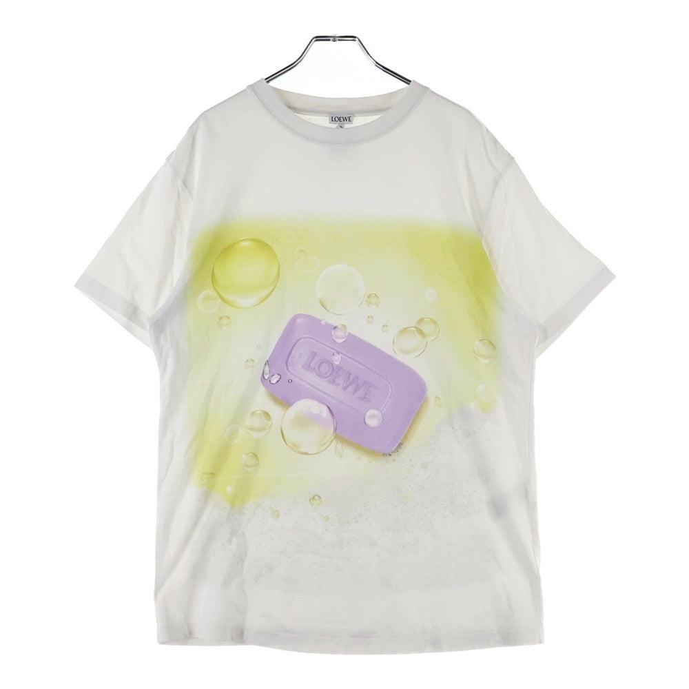 LOEWE(ロエベ) Soap Printed T-Shirt ソープ 石鹸 アナグラム刺繍 半袖Tシャツ ホワイト S540Y22X19