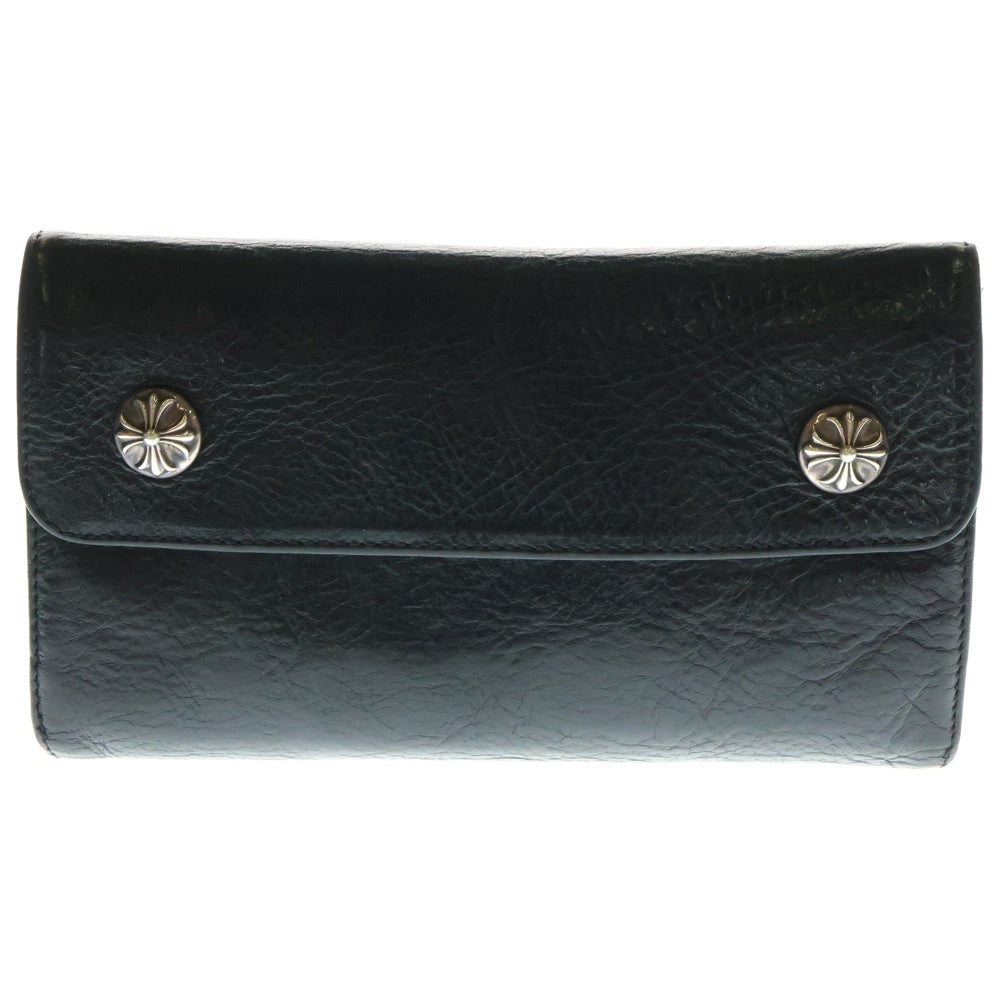 CHROME HEARTS(クロムハーツ) WAVE ウェーブ レザーウォレット 財布 ブラック BCA374