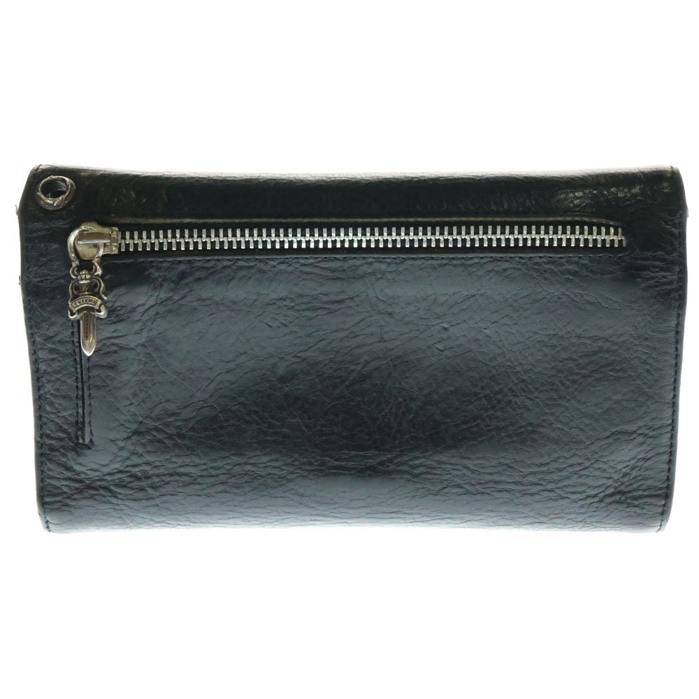 CHROME HEARTS(クロムハーツ) WAVE ウェーブ レザーウォレット 財布 ブラック BCA374