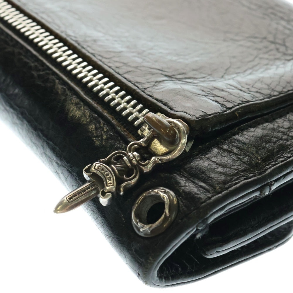 CHROME HEARTS(クロムハーツ) WAVE ウェーブ レザーウォレット 財布 ブラック BCA374