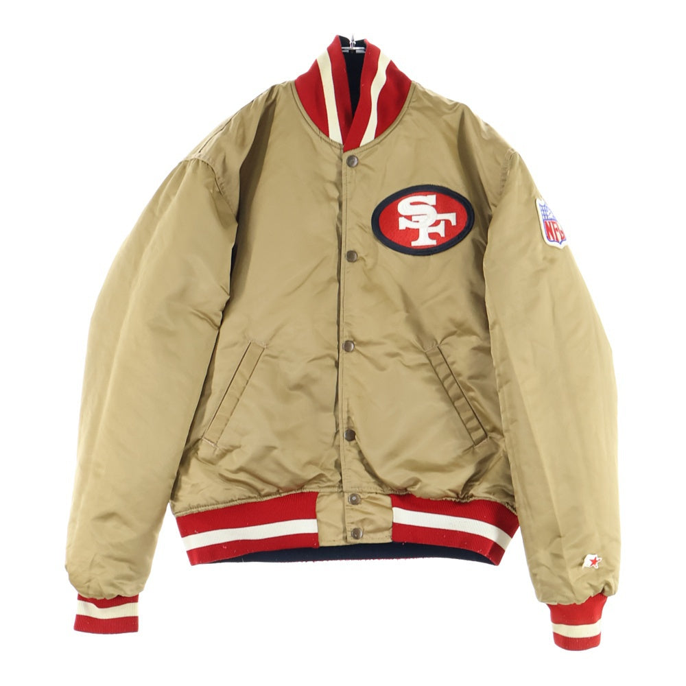STAETER BLACK LABEL(スターターブラックレーベル) NFL SAN FRANCISCO 49ERS サンフランシスコフォーティナイナーズ スタジャン リバーシブルジャケット ブラウン/ブラック