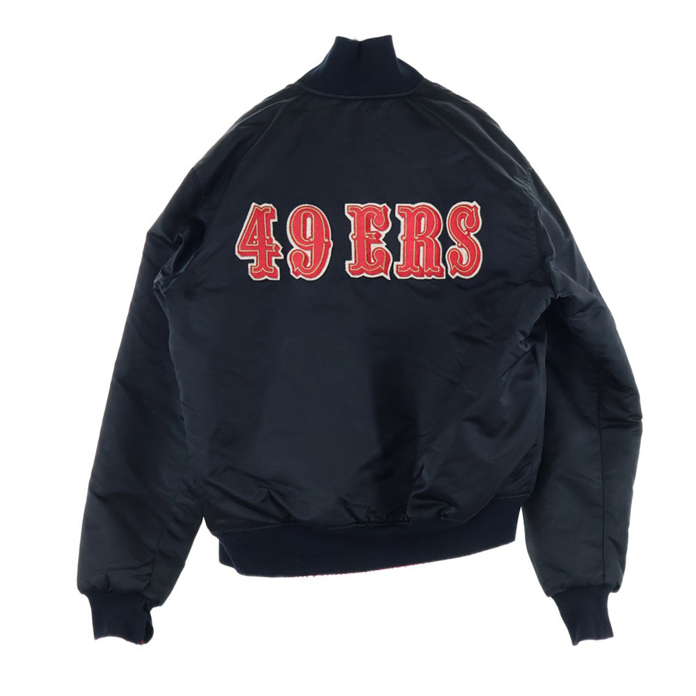 STAETER BLACK LABEL(スターターブラックレーベル) NFL SAN FRANCISCO 49ERS サンフランシスコフォーティナイナーズ スタジャン リバーシブルジャケット ブラウン/ブラック
