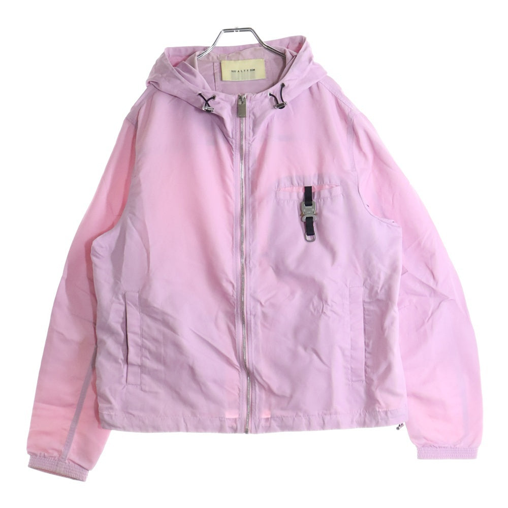 1017 ALYX 9SM(アリクス) WINDBREAKER バックルポケット ジップアップジャケット ナイロンパーカー ピンク