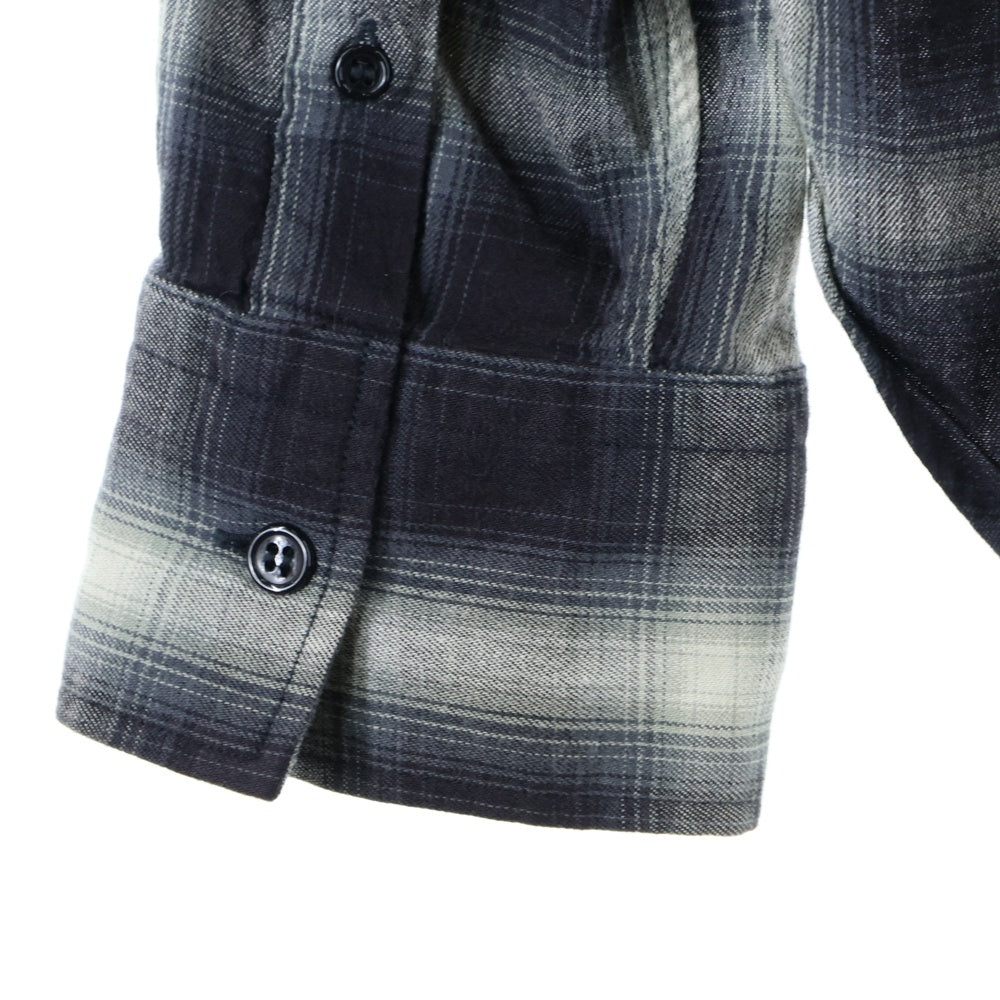 CACTUS PLANT FLEAMARKET CPFM(カクタス プラント フリーマーケット シーピーエフエム) DOUBLE VISION CHECK SHIRT ダブルビジョン 長袖チェックシャツ ブラック CP03SH001