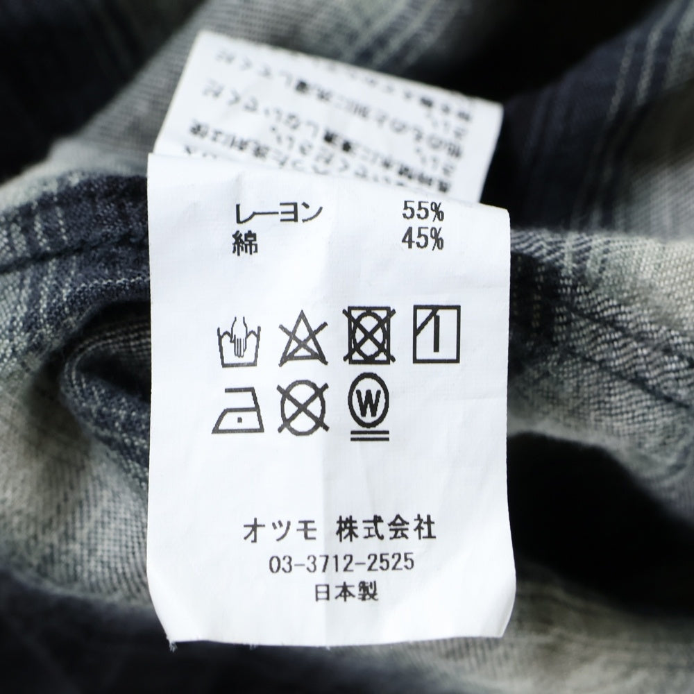 CACTUS PLANT FLEAMARKET CPFM(カクタス プラント フリーマーケット シーピーエフエム) DOUBLE VISION CHECK SHIRT ダブルビジョン 長袖チェックシャツ ブラック CP03SH001