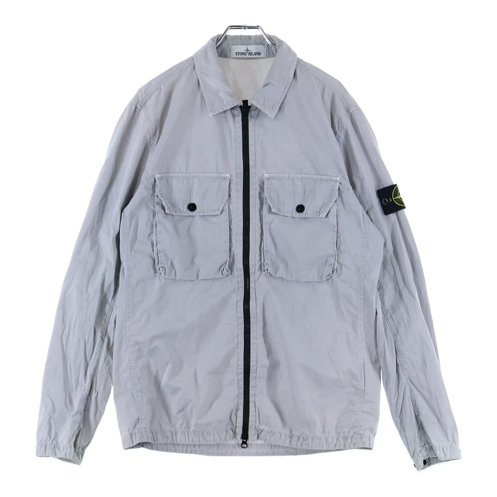 STONE ISLAND(ストーンアイランド) 2 Pocket Shirt Jacket 2ポケット ダブルジップアップシャツジャケット グレー 7515113WN