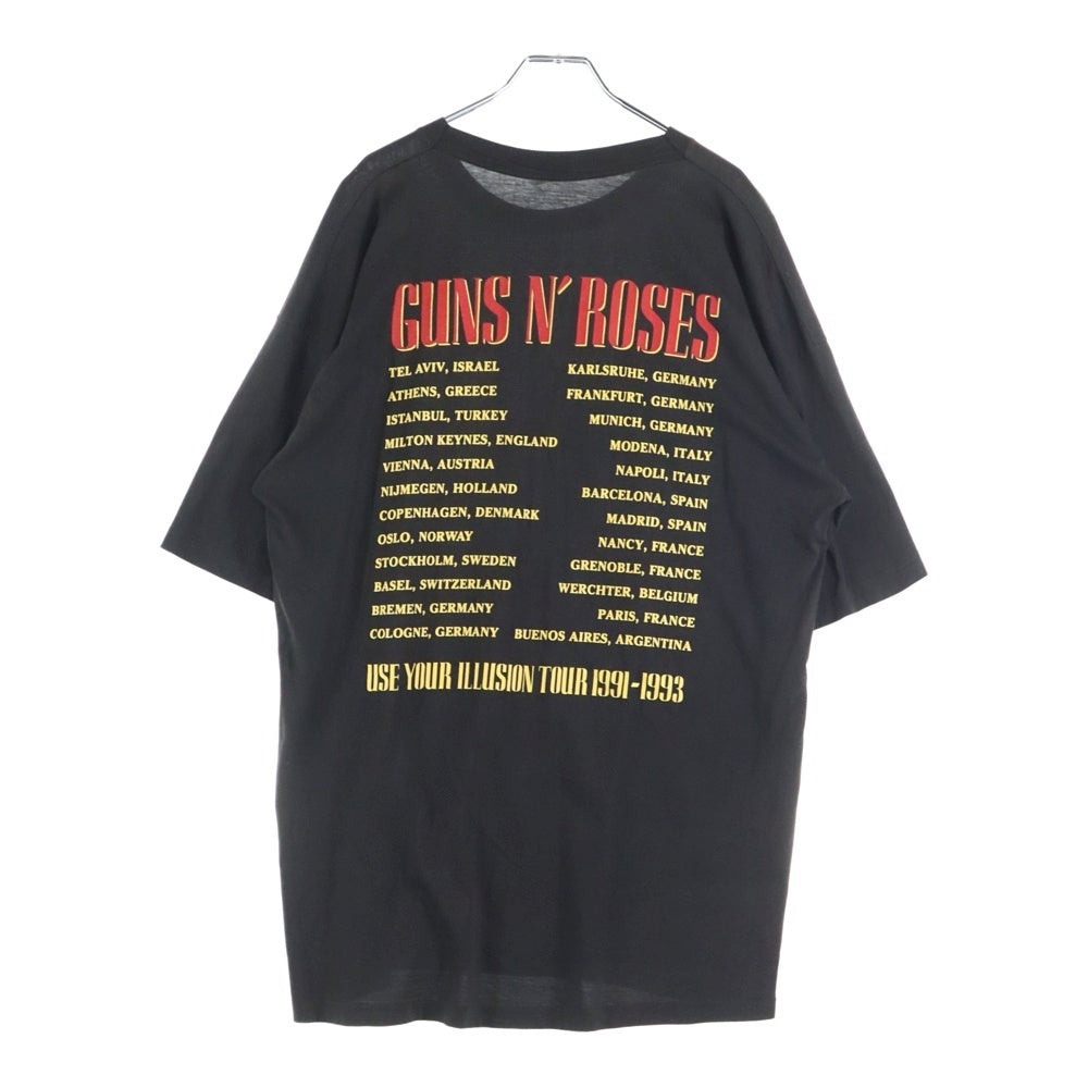 VINTAGE(ヴィンテージ) 90S GUNS N' ROSES USE YOUR ILLUSION TOUR ガンズ・アンド・ローゼズ 半袖Tシャツ グレー