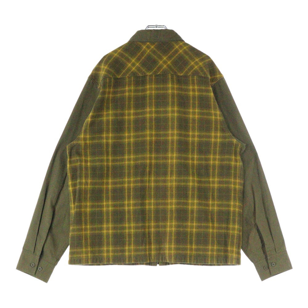 HUF(ハフ) ABERDEEN ZIP FLANNEL ジップアップ チェックジャケット ベージュ