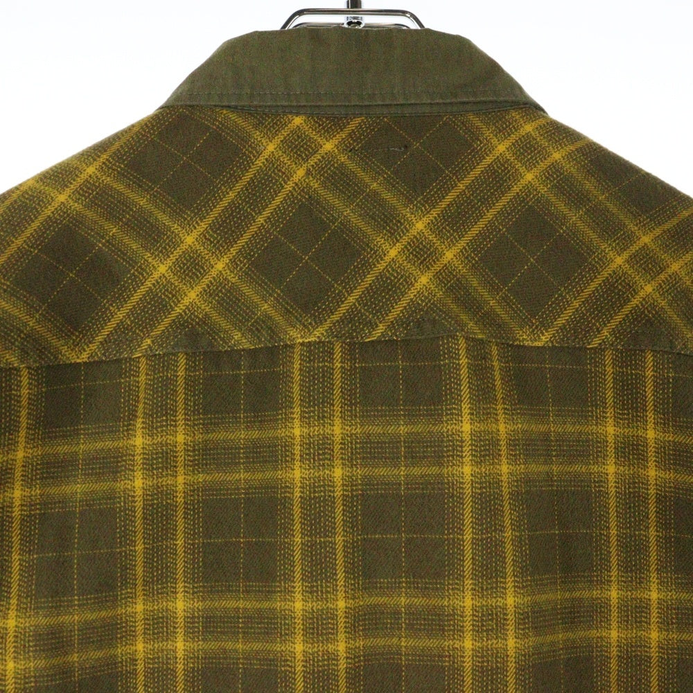 HUF(ハフ) ABERDEEN ZIP FLANNEL ジップアップ チェックジャケット ベージュ