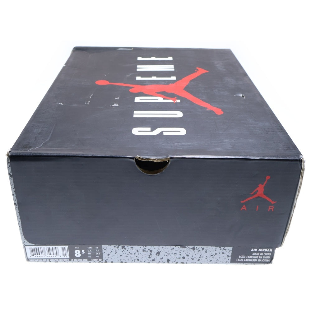 NIKE(ナイキ) 【観賞用 2015年製】 15AW ×シュプリーム AIR JORDAN 5 RETRO DESERT CAMO エアジョーダン5 デザートカモ ハイカットスニーカー US8.5/26.5cm 824371‐201