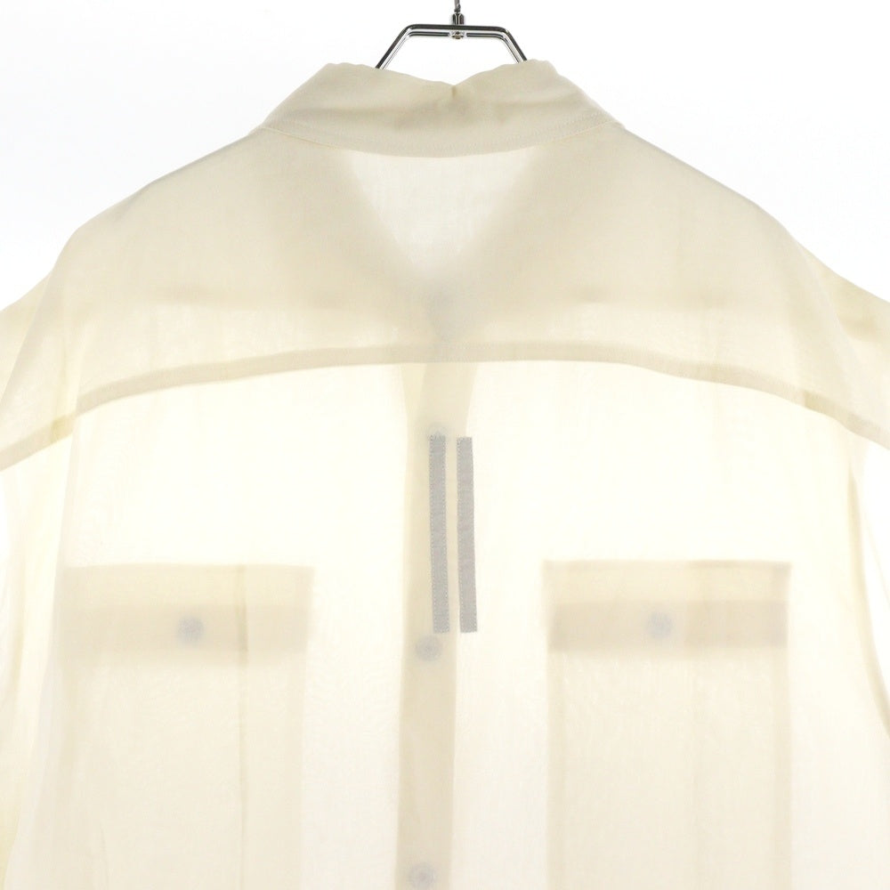 Rick Owens(リックオウエンス) SLEEVELESS JUMBO SHIRT ジャンボ ノースリーブシャツ アイボリー RP01B4725-OR