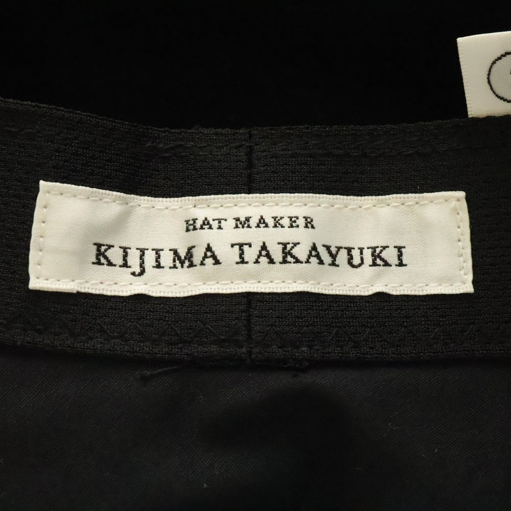 KIJIMA TAKAYUKI(キジマタカユキ) ナイロン バケットハット 帽子 ブラック 222601