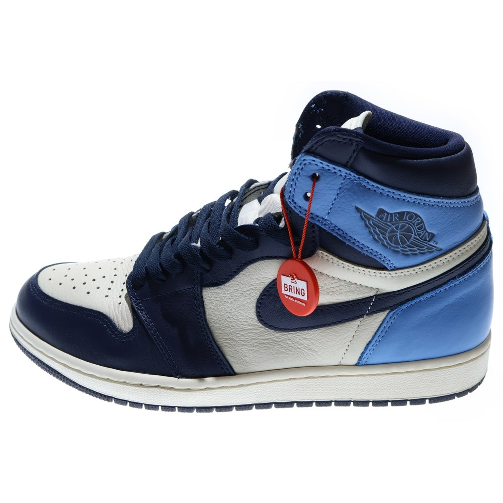 NIKE(ナイキ) AIR JORDAN1 RETRO HIGH OG OBSIDIAN UNIVERSITY BLUE エアジョーダン1 レトロ ハイカットスニーカー オブシディアン ブルー US10.5/28.5cm 555088-140