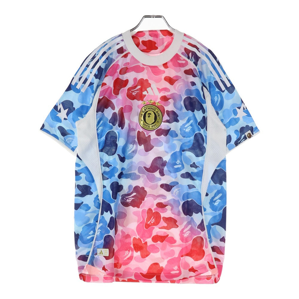 adidas(アディダス) ×A BATHING APE FB Jersey アベイシングエイプ 総柄半袖Tシャツ メッシュジャージー マルチ KA0040