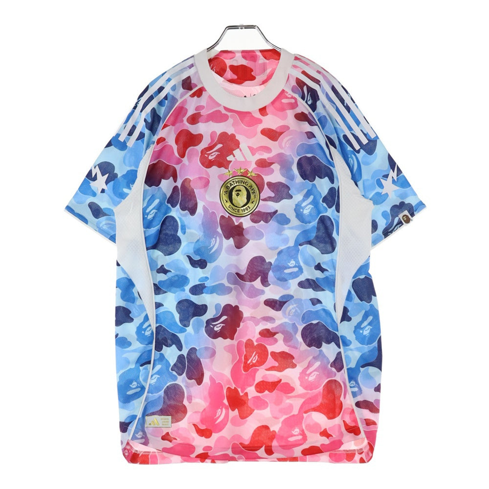 adidas(アディダス) ×A BATHING APE FB Jersey アベイシングエイプ 総柄半袖Tシャツ メッシュジャージー マルチ KA0040