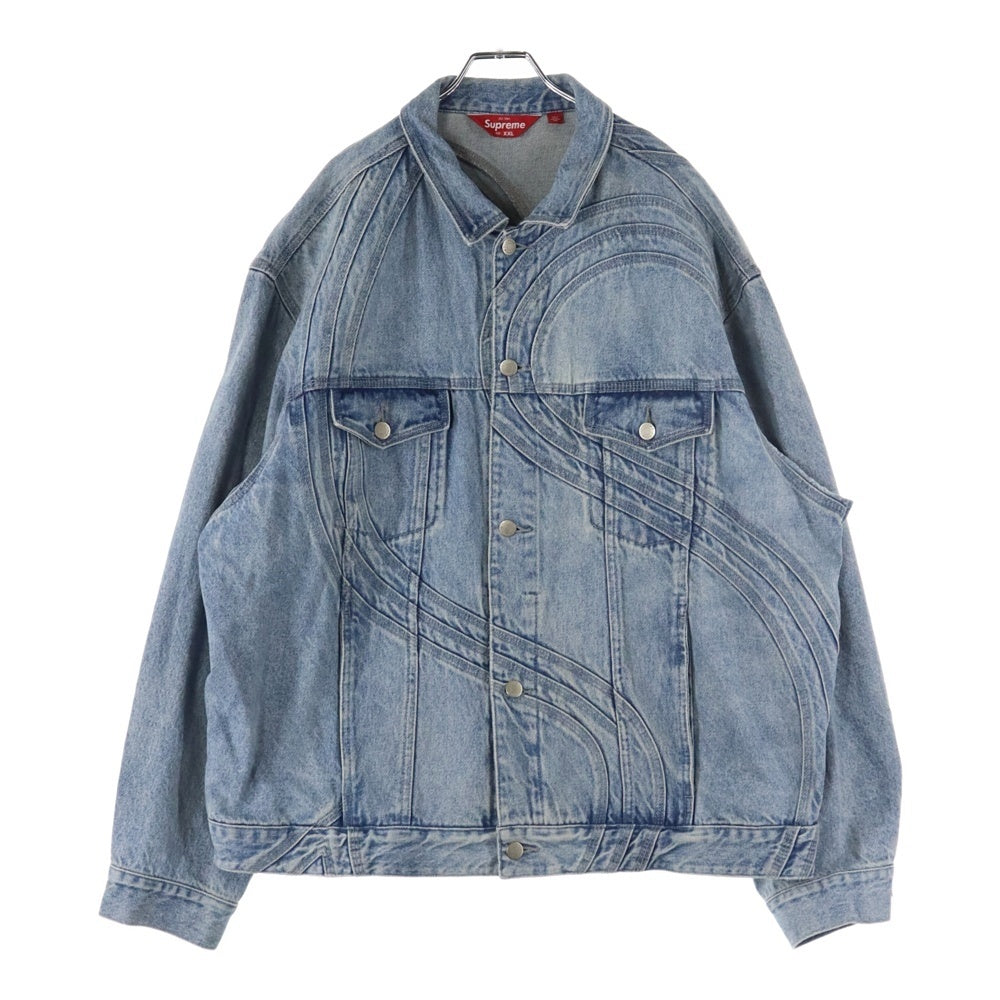 SUPREME(シュプリーム) 24SS S Logo Denim Trucker Jacket Sロゴ デニムトラッカージャケット Gジャン インディゴ