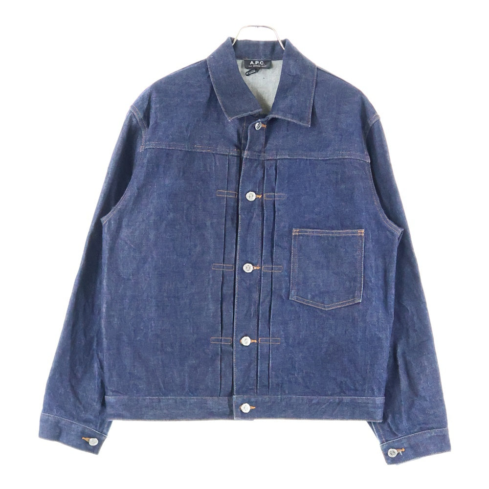 A.P.C(アーペーセー) DENIM BRUT VESTE JEAN JPS 1stタイプ リジットデニムジャケット Gジャン インディゴ 25212-1-30301