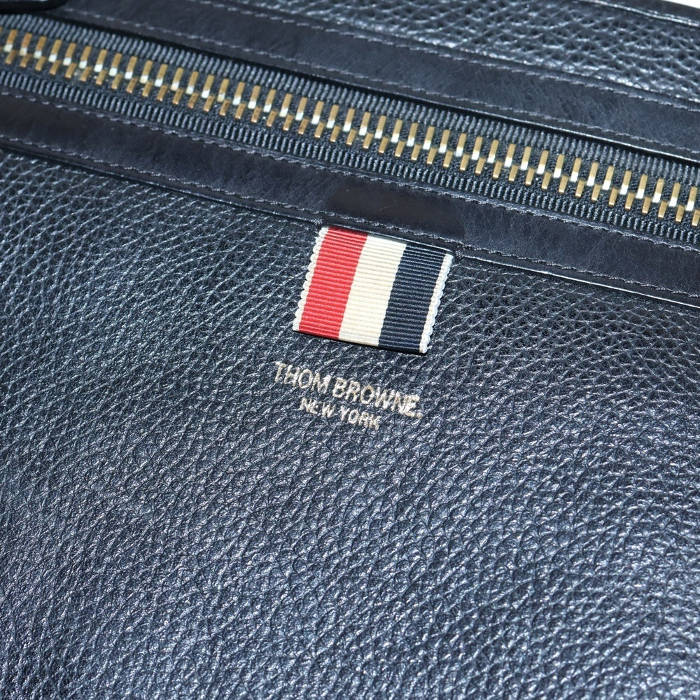 THOM BROWNE(トムブラウン) Lether Clutch Bag レザークラッチバッグ ブラック