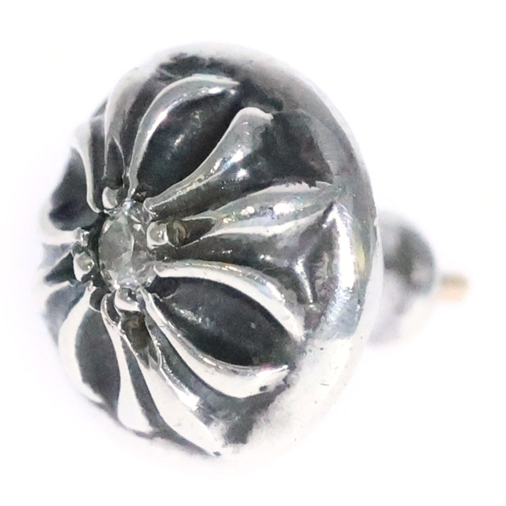 CHROME HEARTS(クロムハーツ) STUD CRSBLL 1DIA クロスボールスタッドピアス 1ダイヤ シルバー