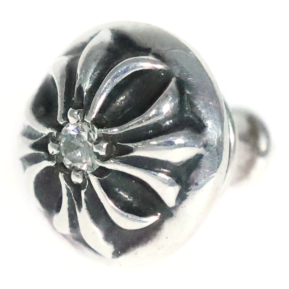 CHROME HEARTS(クロムハーツ) STUD CRSBLL 1DIA クロスボールスタッドピアス 1ダイヤ シルバー