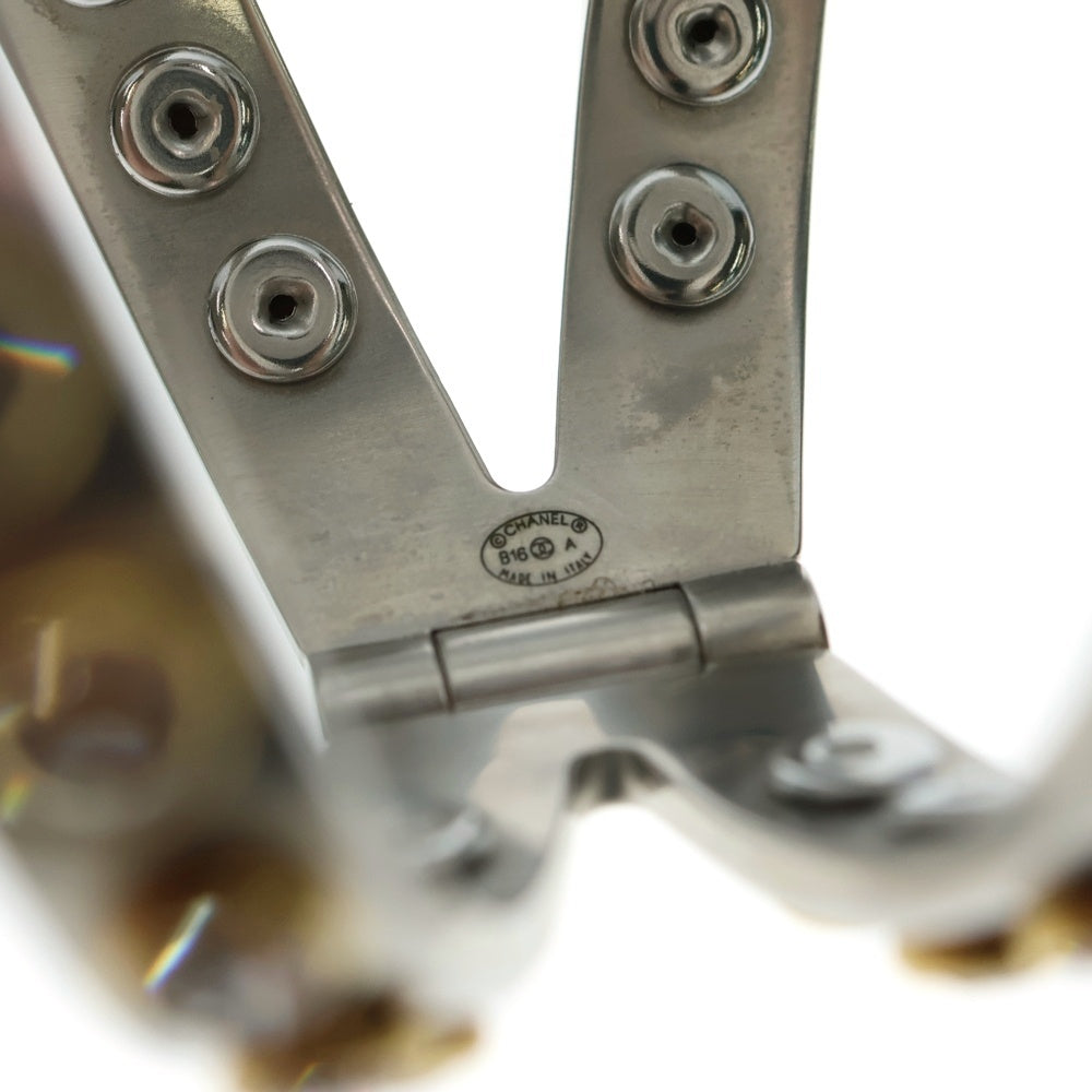 CHANEL(シャネル) CC ステンレス カフ ブレスレット シルバー