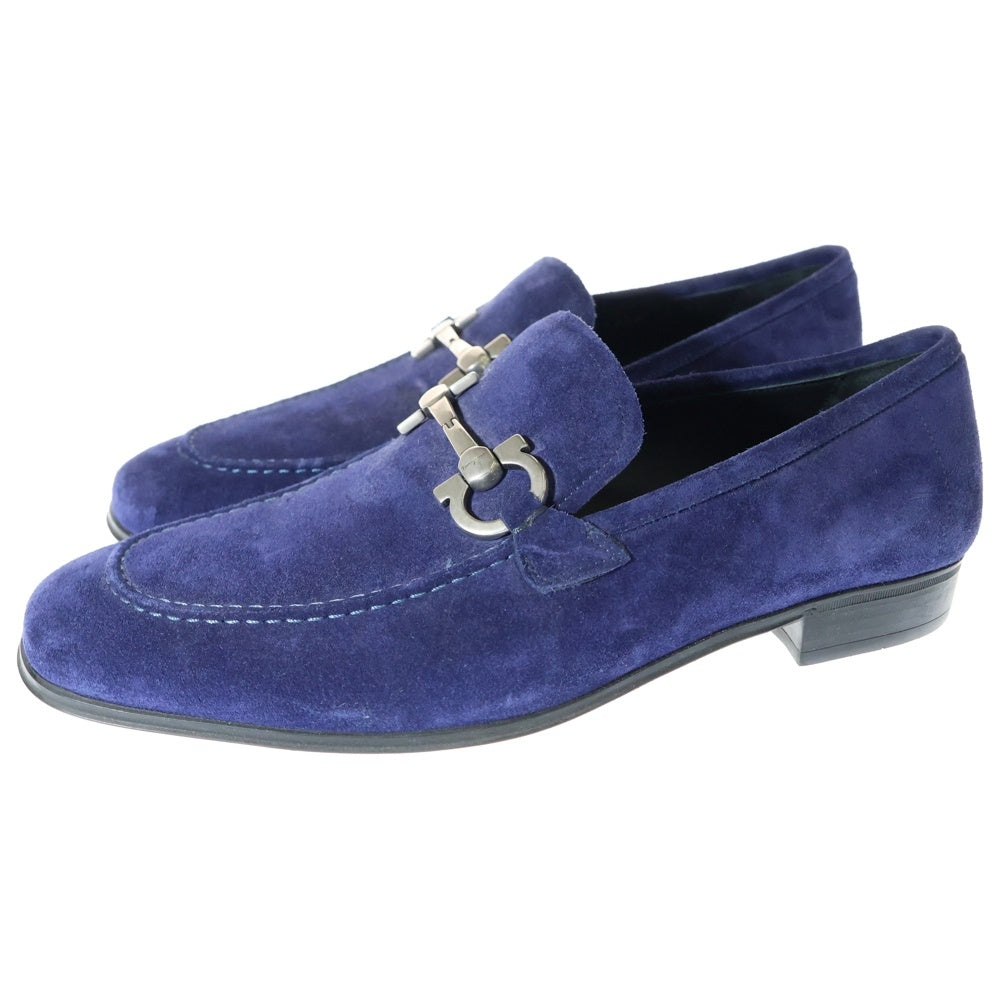 FERRAGAMO(フェラガモ) ロゴホースビット スリッポン ローファー パープル LC54933