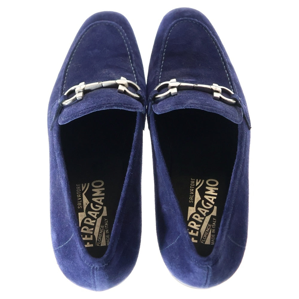 FERRAGAMO(フェラガモ) ロゴホースビット スリッポン ローファー パープル LC54933