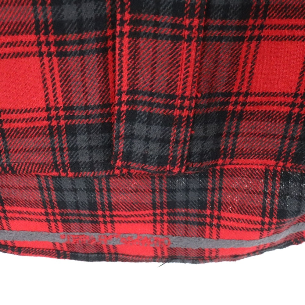 OFF-WHITE(オフホワイト) 20AW Flannel Shirt スプレーロゴ 長袖チェックシャツ ネルシャツ レッド OMGA133E20FAB001