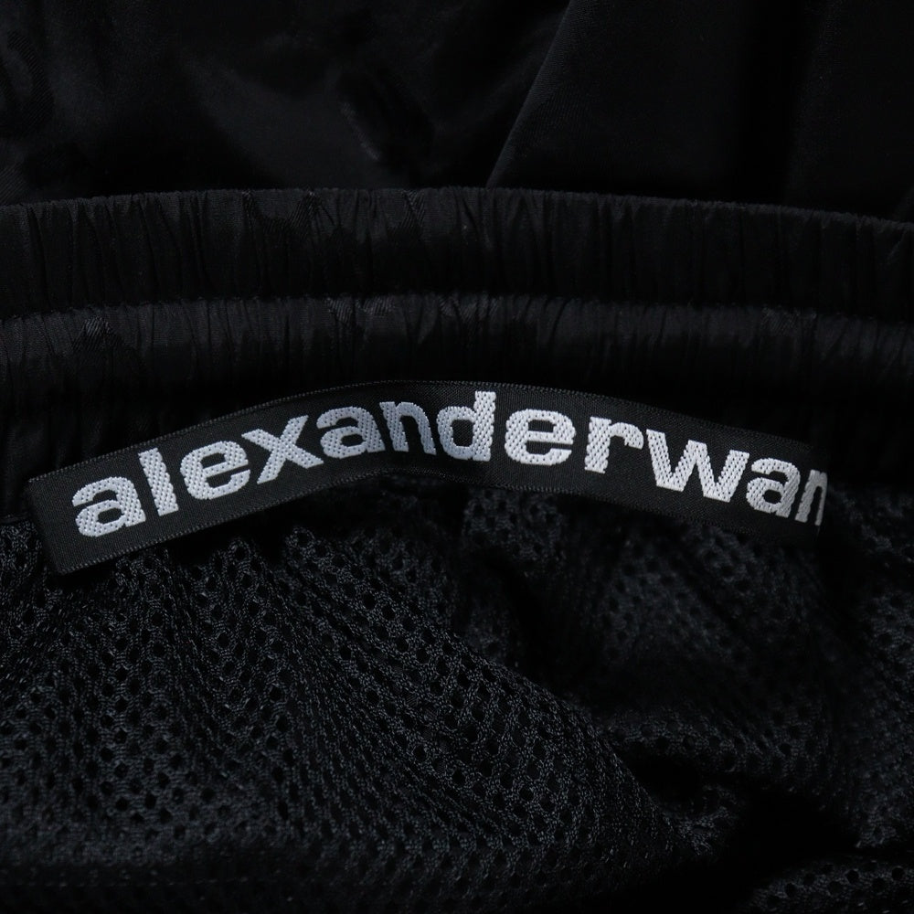 ALEXANDER WANG(アレキサンダーワン) Nylon Pants 総柄ナイロンパンツ ブラック
