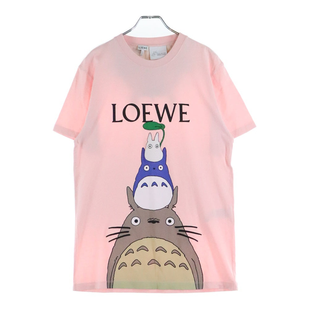 LOEWE(ロエベ) ×STUDIO GHIBLI Totoro T-shirt スタジオジブリ となりのトトロ 刺繍半袖Tシャツ ピンク S848Y22X02