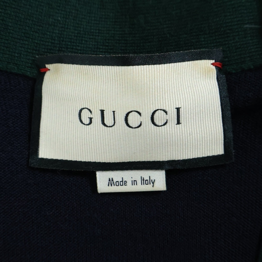 GUCCI(グッチ) V Neck Knit Cardigan ニットカーディガン ネイビー 408146 X1317