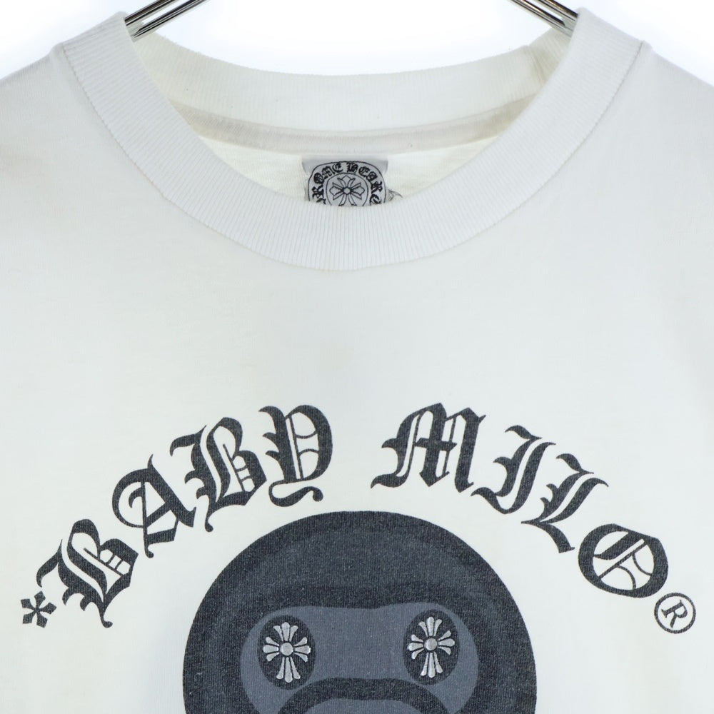 CHROME HEARTS(クロムハーツ) OLD ×A BATHING APE BABY MILO TEE オールド アベイジング エイプ フロント スクロールロゴプリント 半袖Tシャツ カットソー ブラック