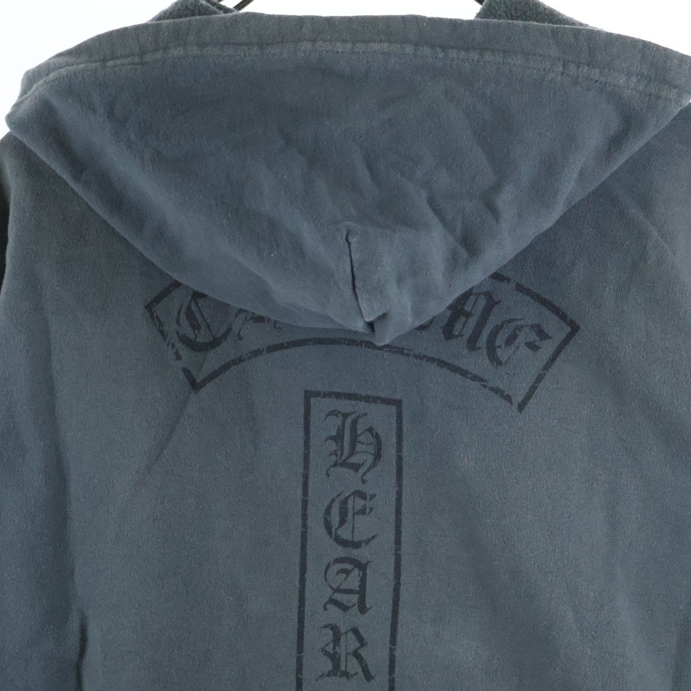CHROME HEARTS(クロムハーツ) SWTSHRT HD ZIP ロゴプリントダガージップスウェットパーカー グレー