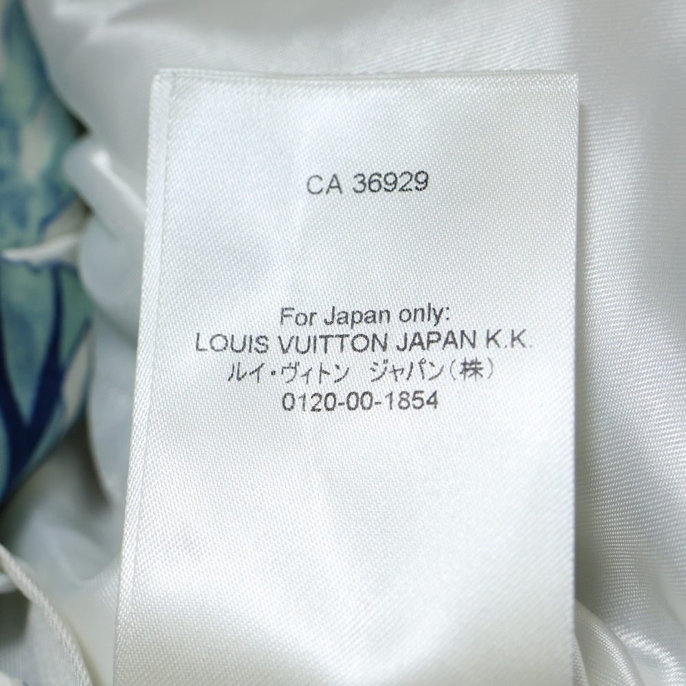 LOUIS VUITTON(ルイヴィトン) スパンコール装飾 エンブロイダリー 総柄 ジャケット ブルゾン ブルー×ホワイト RM232M ZS1 HPB12W