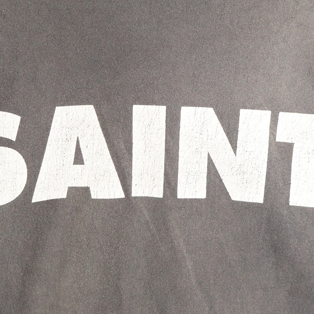 SAINT MICHAEL(セントマイケル) 23AW LS TEE/S>N>T ダメージ加工長袖Tシャツ ロンT グレー SM-A23-0000-010