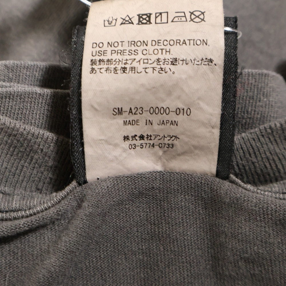 SAINT MICHAEL(セントマイケル) 23AW LS TEE/S>N>T ダメージ加工長袖Tシャツ ロンT グレー SM-A23-0000-010