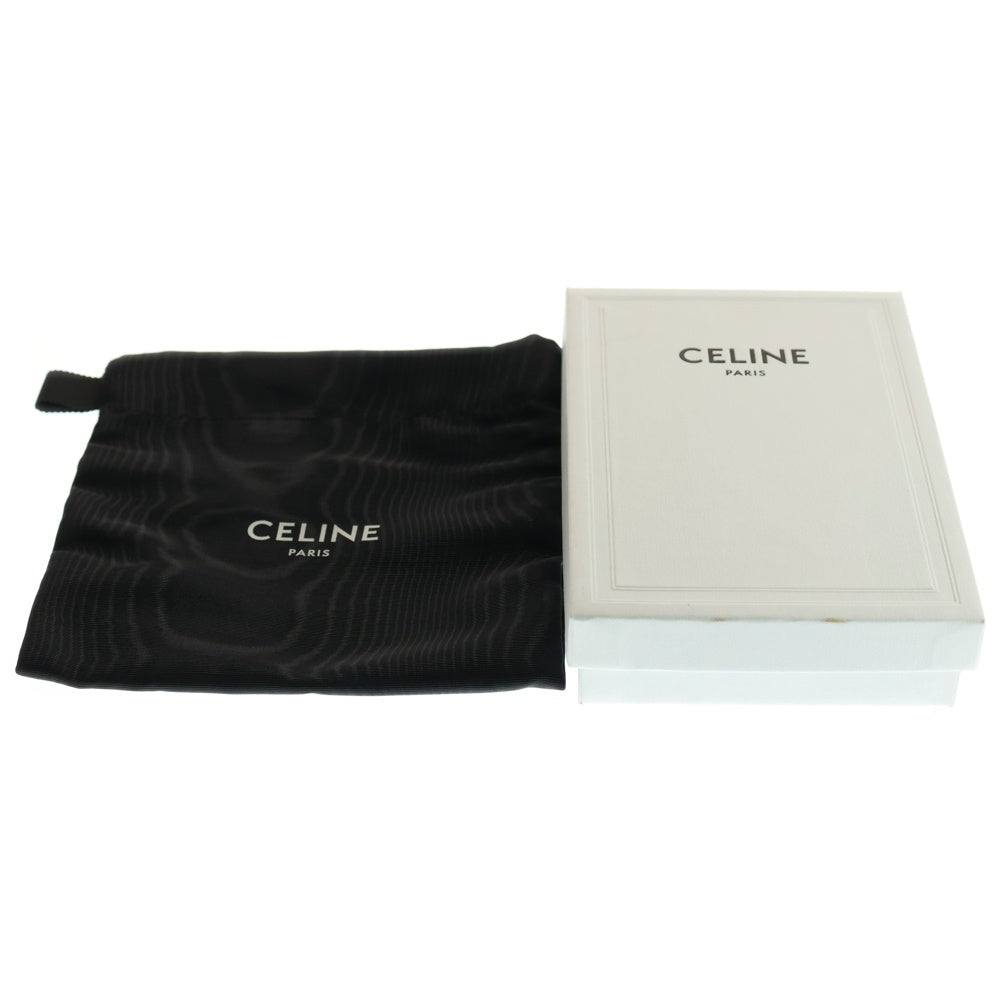 CELINE(セリーヌ) トリオンフ キャンバスレザー ジップ付き カードケース コインケース ホワイト 10F992BQ4.01WW