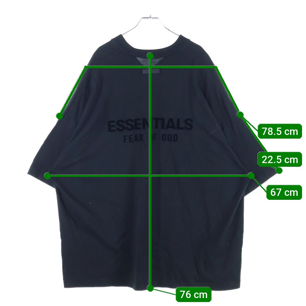FEAR OF GOD ESSENTIALS(フィアオブゴッド エッセンシャルズ) S/S T-SHIRT Vネック バックラバーロゴ 半袖Tシャツ ブラック