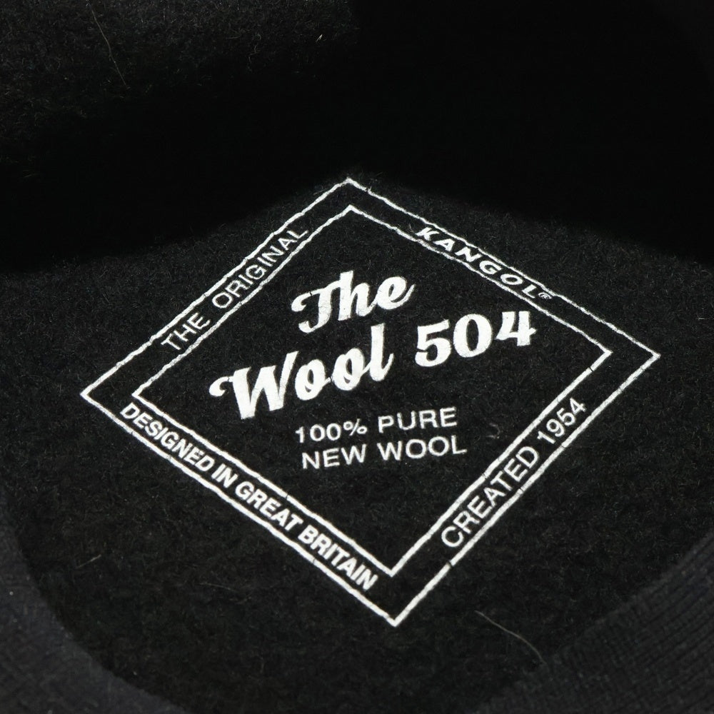 KANGOL(カンゴール) WOOL 504 ウール ハンチング 帽子 ブラック