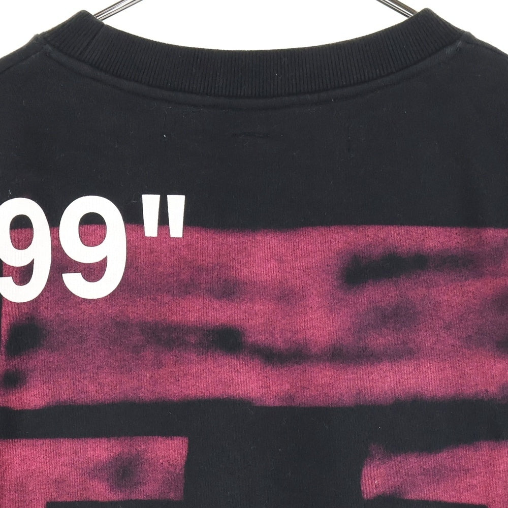 OFF-WHITE(オフホワイト) 19SS DIAG STENCIL SLIM CREWNECK ステンシル クルーネックスウェットトレーナー ブラック OMBA025R19003015