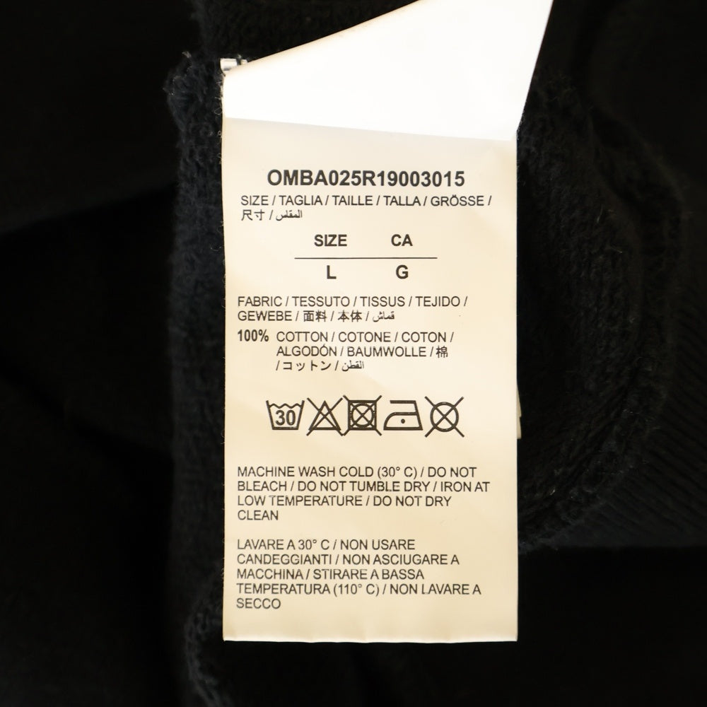 OFF-WHITE(オフホワイト) 19SS DIAG STENCIL SLIM CREWNECK ステンシル クルーネックスウェットトレーナー ブラック OMBA025R19003015