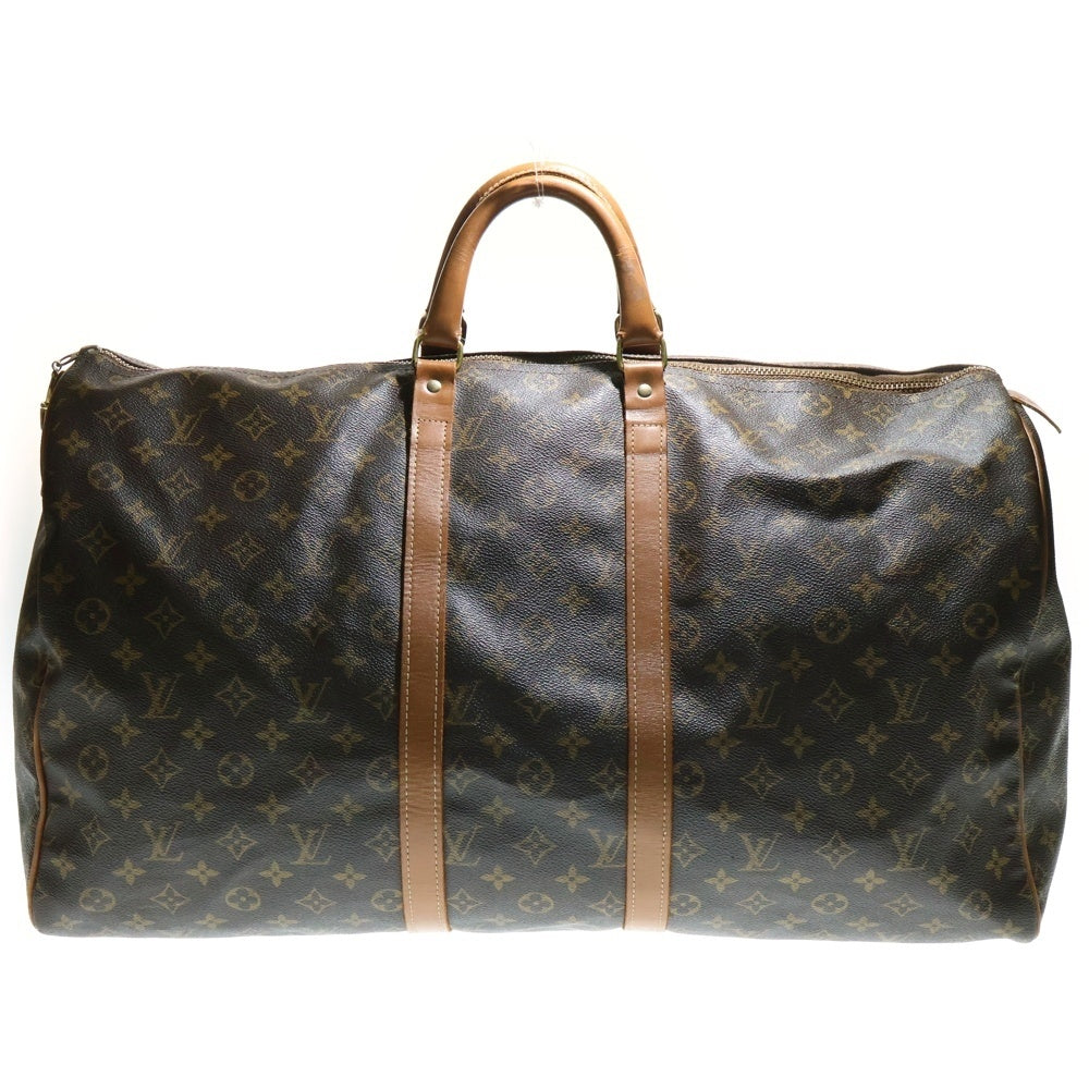 LOUIS VUITTON(ルイヴィトン) キーポル 55 USA限定 モノグラム総柄 レザー ボストンバッグ ブラウン