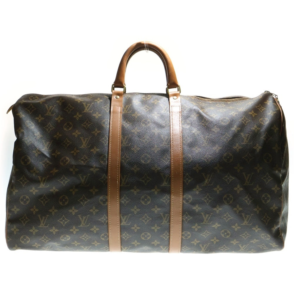 LOUIS VUITTON(ルイヴィトン) キーポル 55 USA限定 モノグラム総柄 レザー ボストンバッグ ブラウン