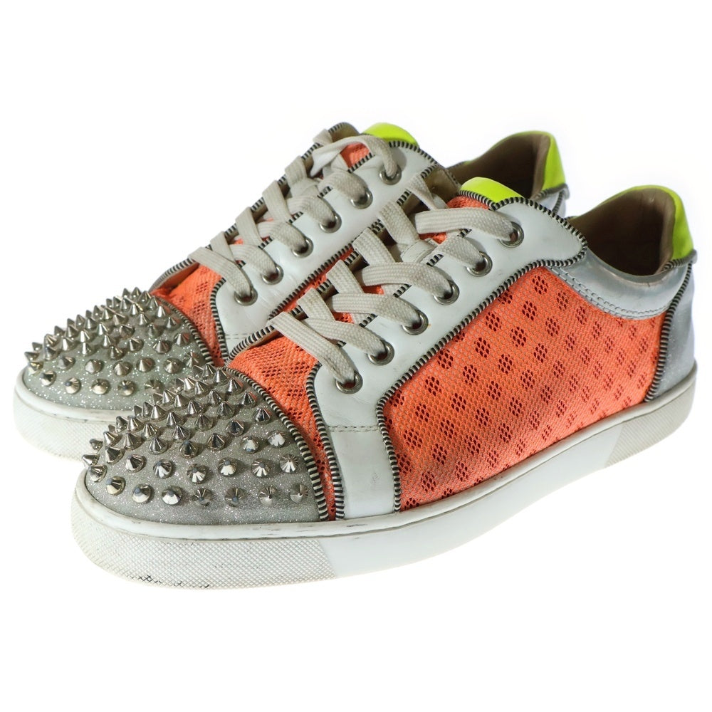 CHRISTIAN LOUBOUTIN(クリスチャンルブタン) AC SEAVASTE SPIKES FLAT GLIT ラメ加工 スタッズ ローカットスニーカー マルチ