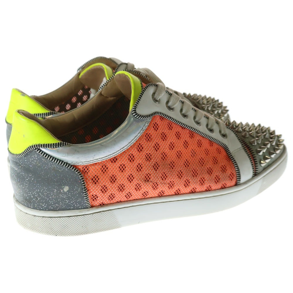 CHRISTIAN LOUBOUTIN(クリスチャンルブタン) AC SEAVASTE SPIKES FLAT GLIT ラメ加工 スタッズ ローカットスニーカー マルチ