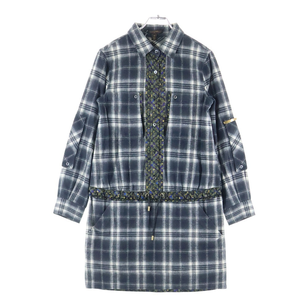 LOUIS VUITTON(ルイヴィトン) モノグラム チェック 長袖 ワンピース ブラック ECC-W04