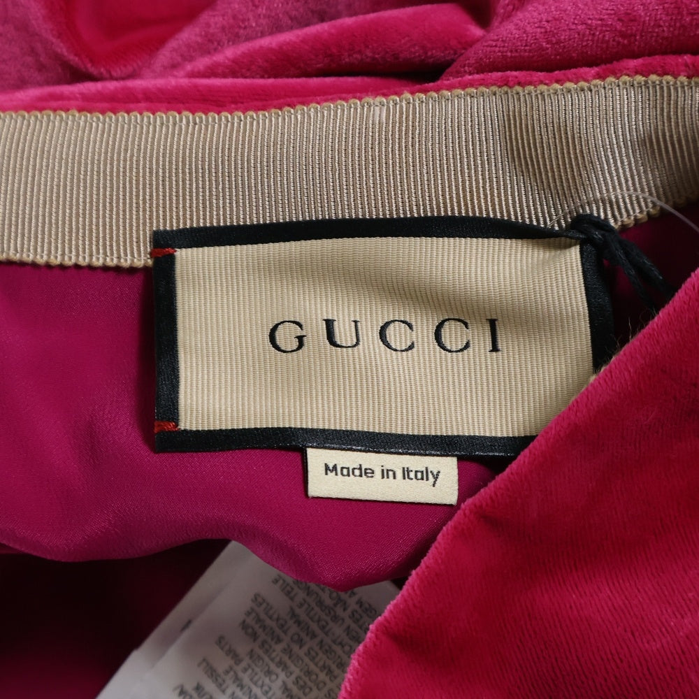 GUCCI(グッチ) Fuchsia Velvet Skirt ベルベット ベロアスカート レッド レディース 759796 Z8BMP